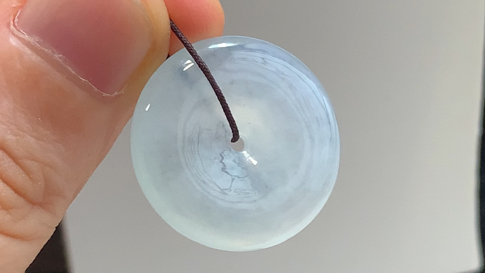 ️ 平安扣，无裂，尺寸22.2-4.9mm，包A附证书