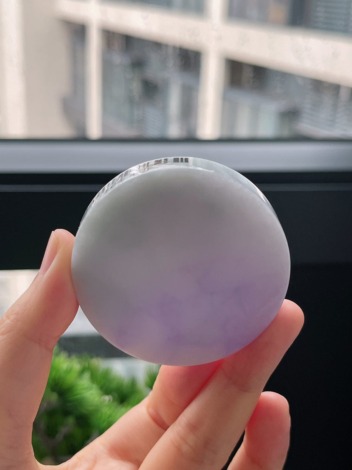 翡翠春带彩镯心