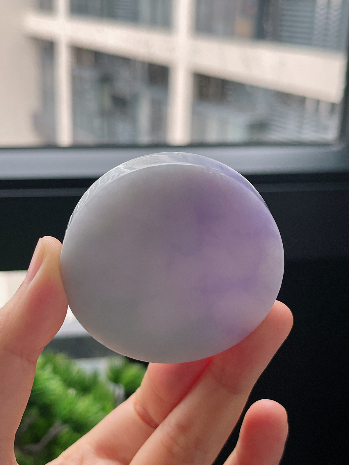 翡翠春带彩镯心