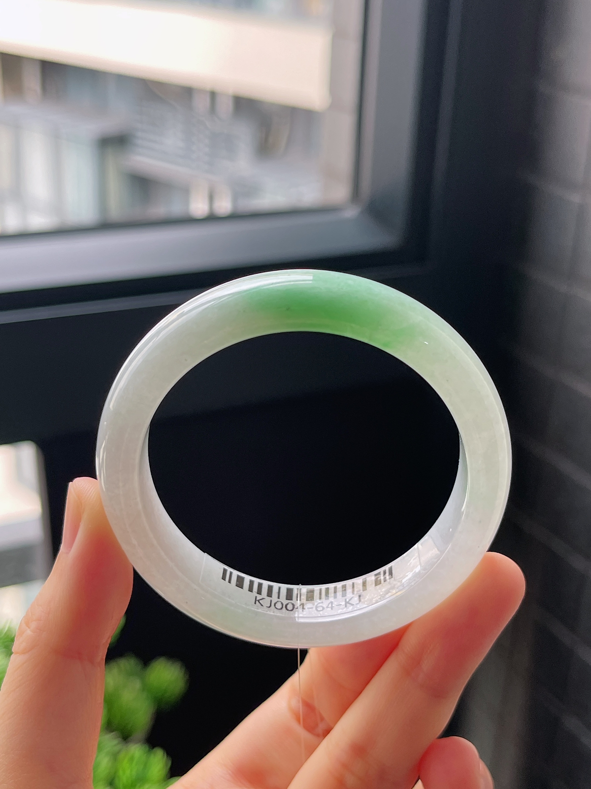 正圈50.8圈口，翡翠冰糯种飘花手镯