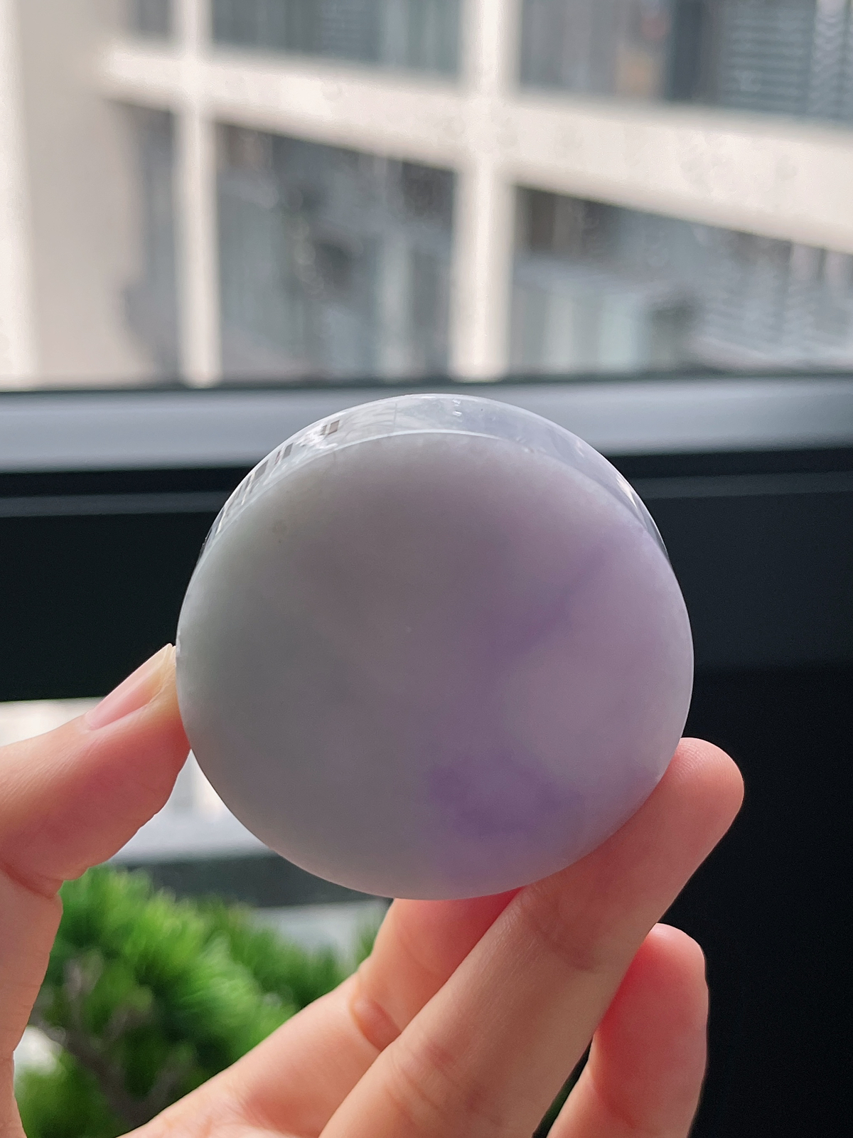 翡翠春带彩镯心