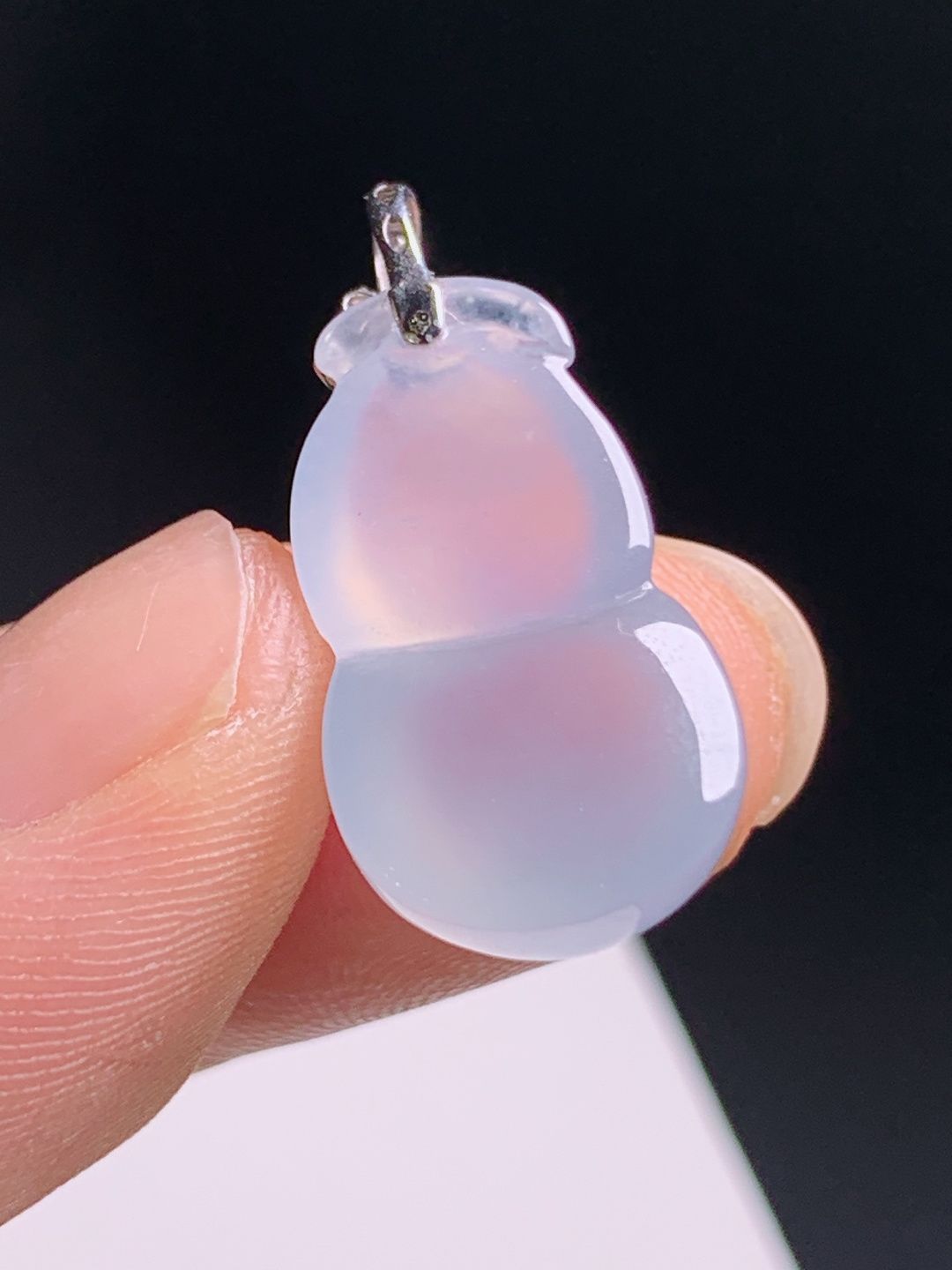 葫芦吊坠，胶润紫韵饱满圆润，18K钻镶精致，福禄相伴 530702