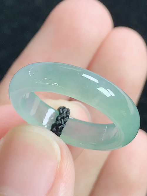 冰种戒指，无裂，内径尺寸17.2-5.0-2.8mm，14号手寸，Q05zwy