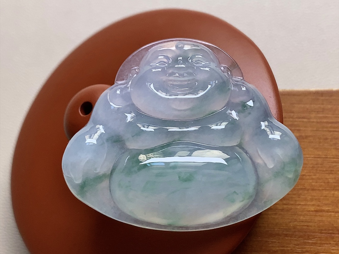 ️ 飘花大佛公 飘花色泽漂亮，种水，厚实无裂，尺寸31.3*18*6.3