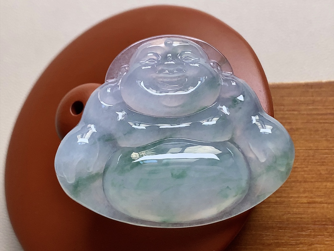 ️ 飘花大佛公 飘花色泽漂亮，种水，厚实无裂，尺寸31.3*18*6.3