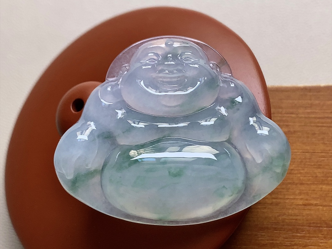 ️ 飘花大佛公 飘花色泽漂亮，种水，厚实无裂，尺寸31.3*18*6.3