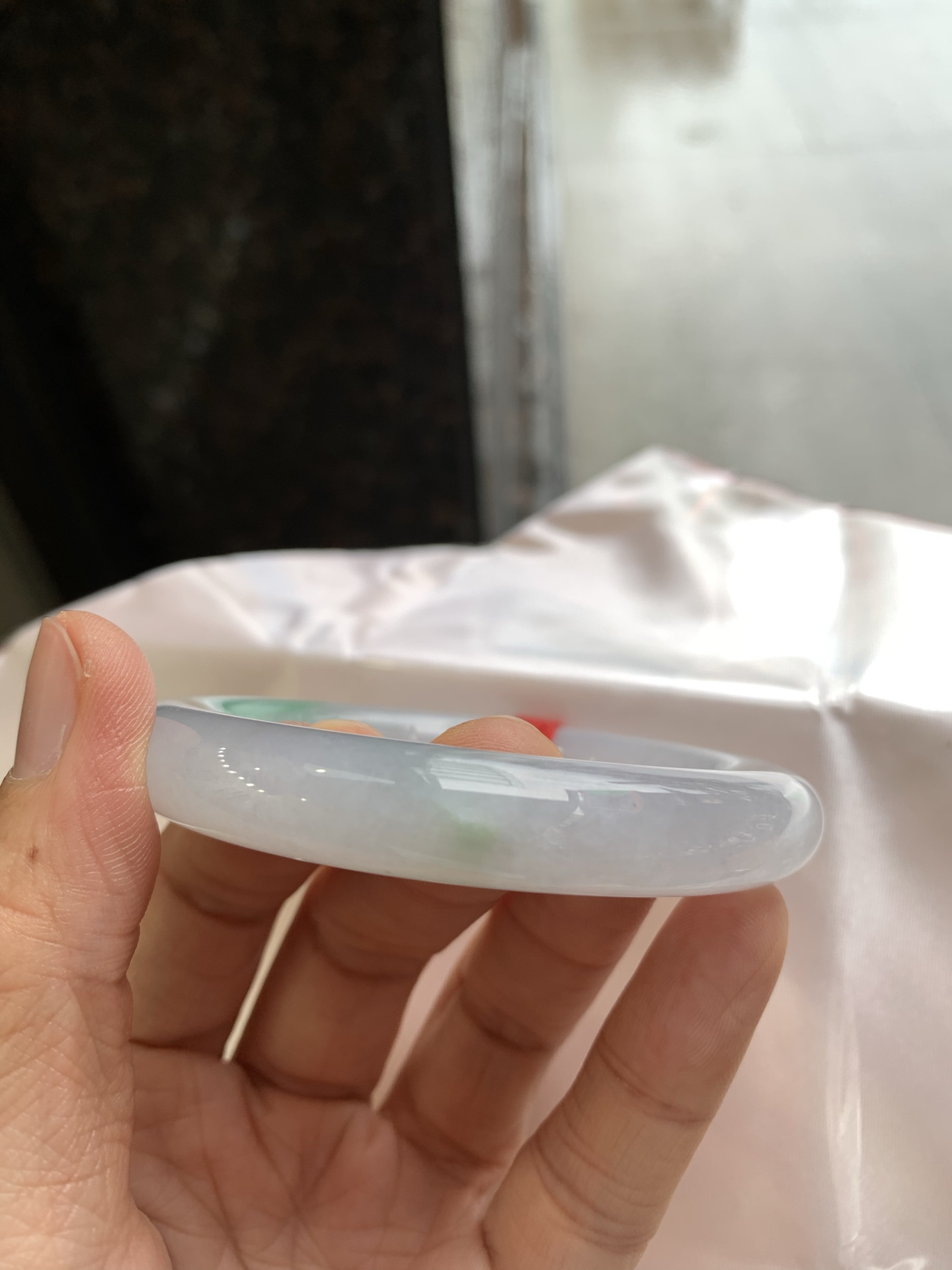 圆条飘绿 微棉纹 尺寸：56/11.2/11.5 版型好