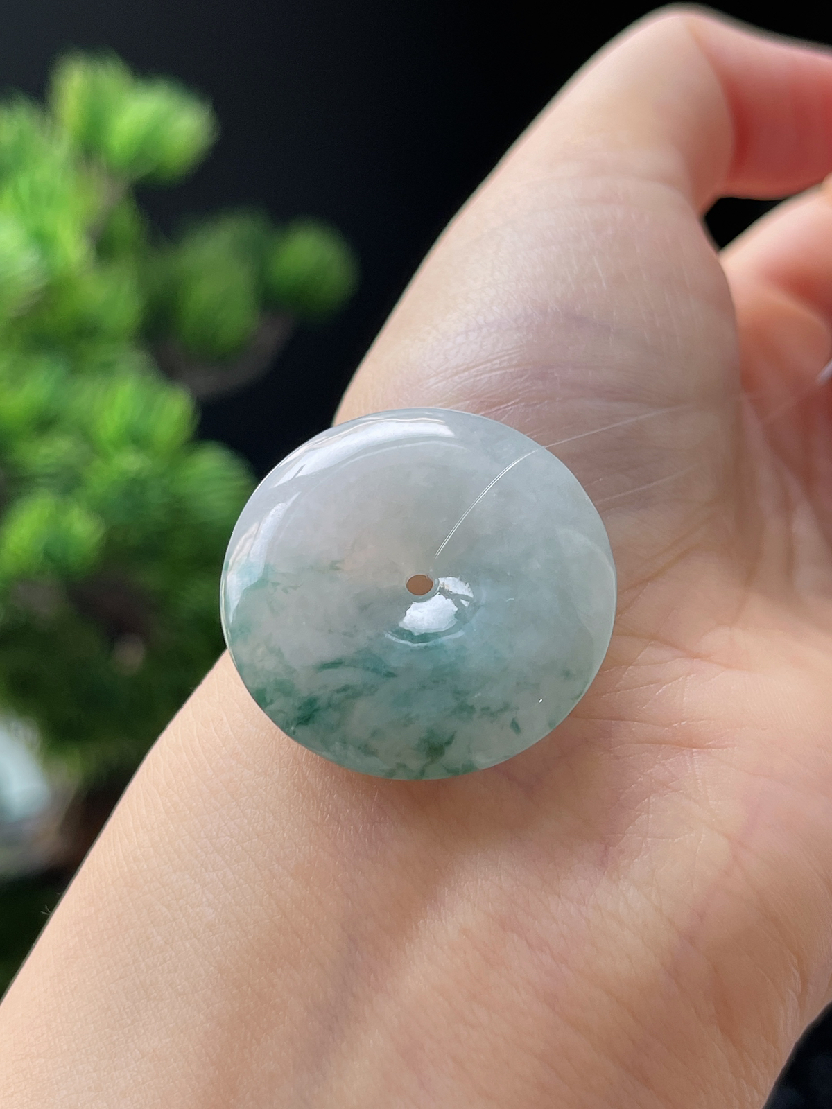 翡翠飘花平安扣