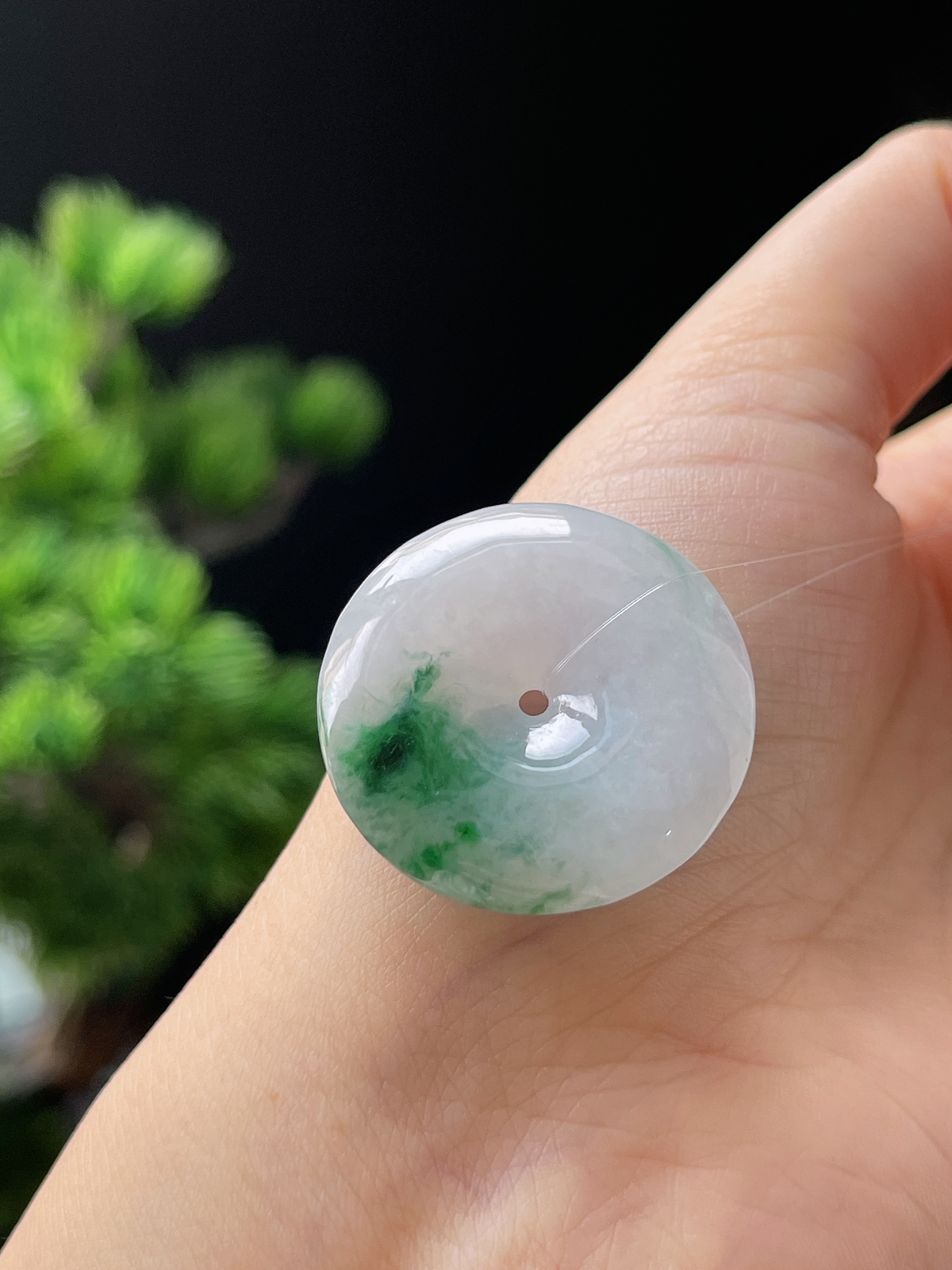 翡翠飘花平安扣