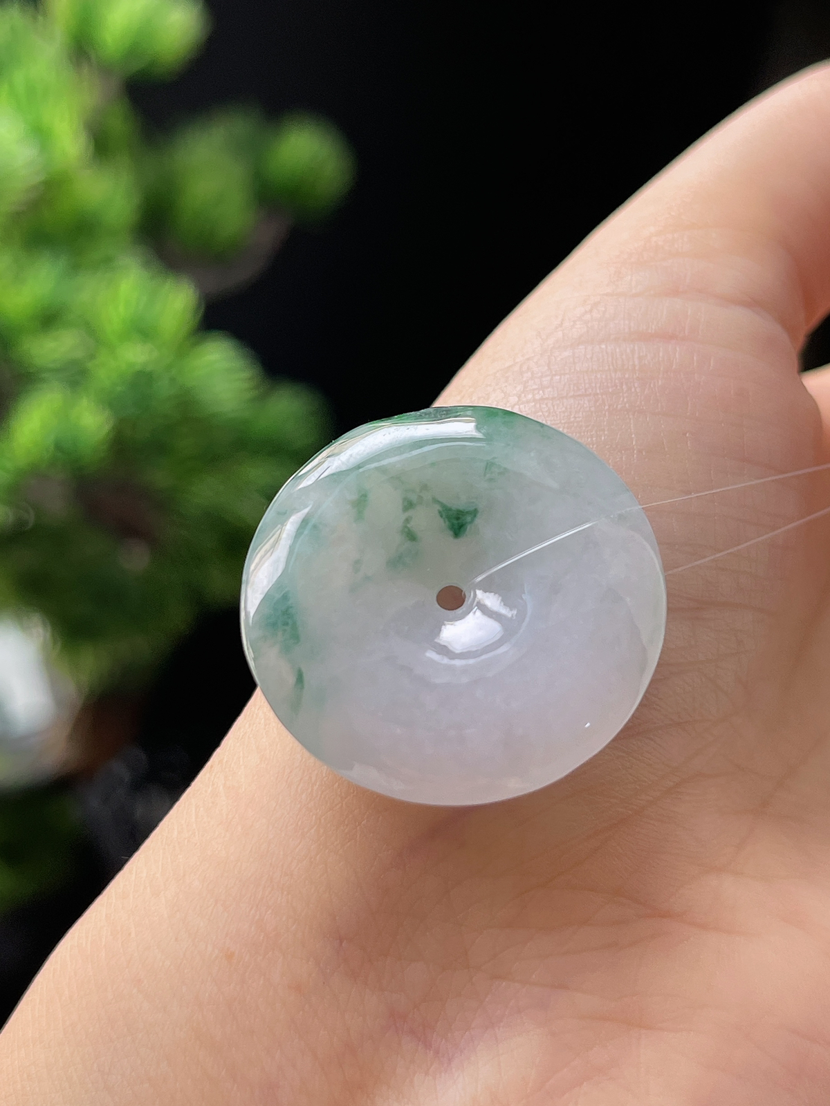 翡翠飘花平安扣