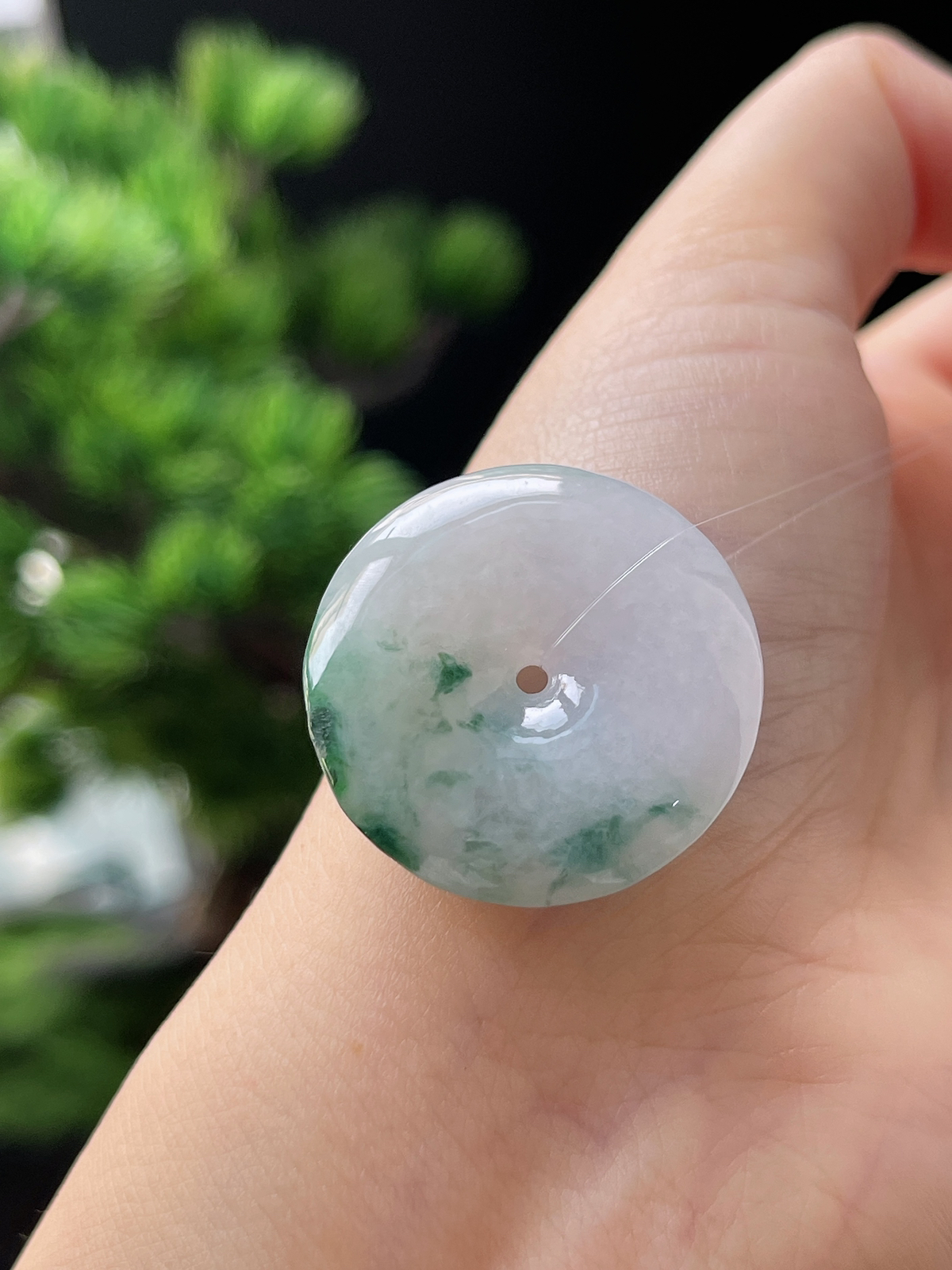 翡翠飘花平安扣