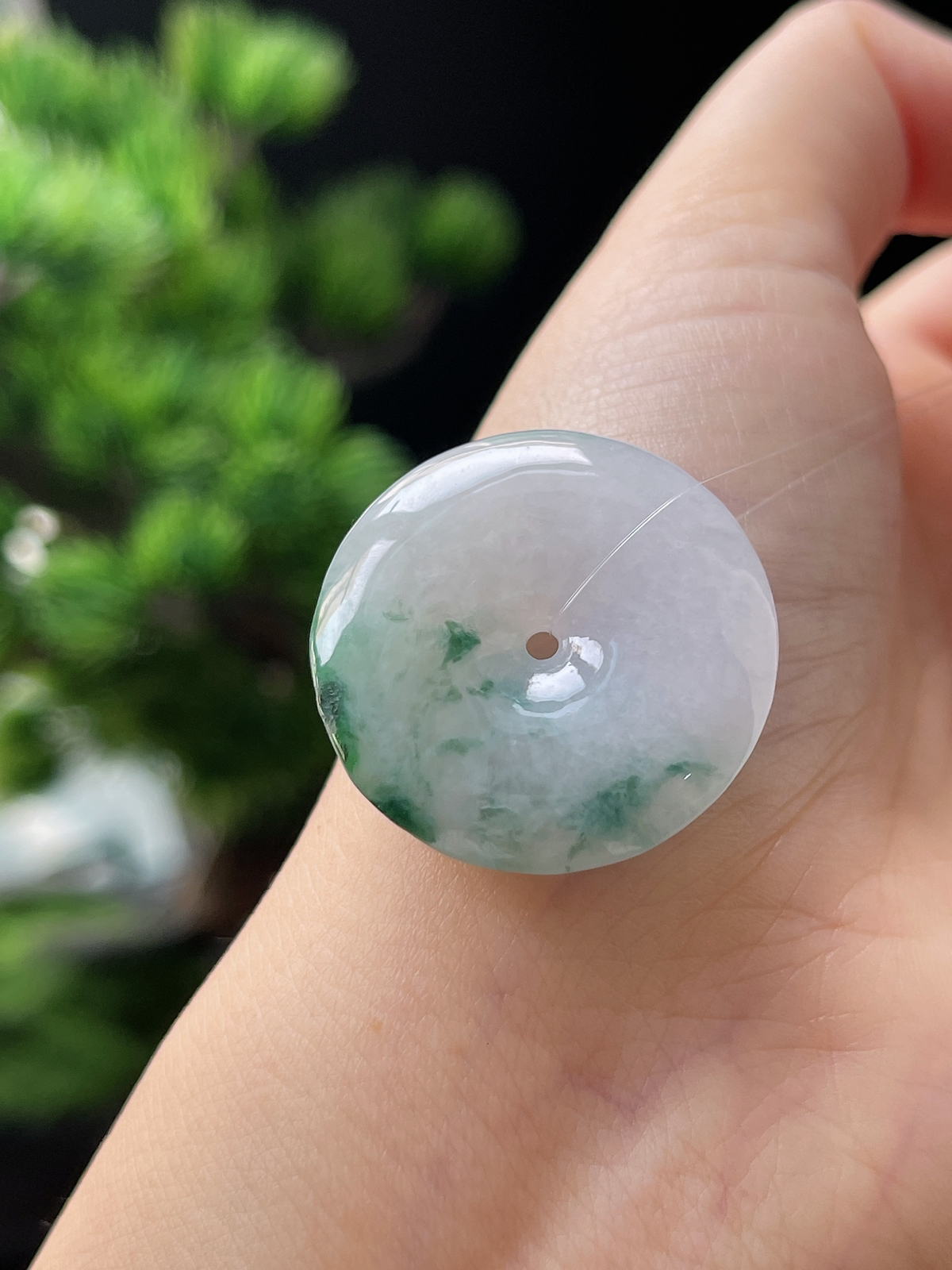 翡翠飘花平安扣