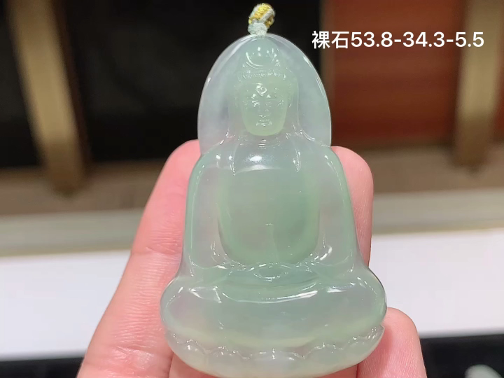 ️ 冰晴观音 老坑冰透 种老水足 水润光泽 性比高 无裂 尺寸看图