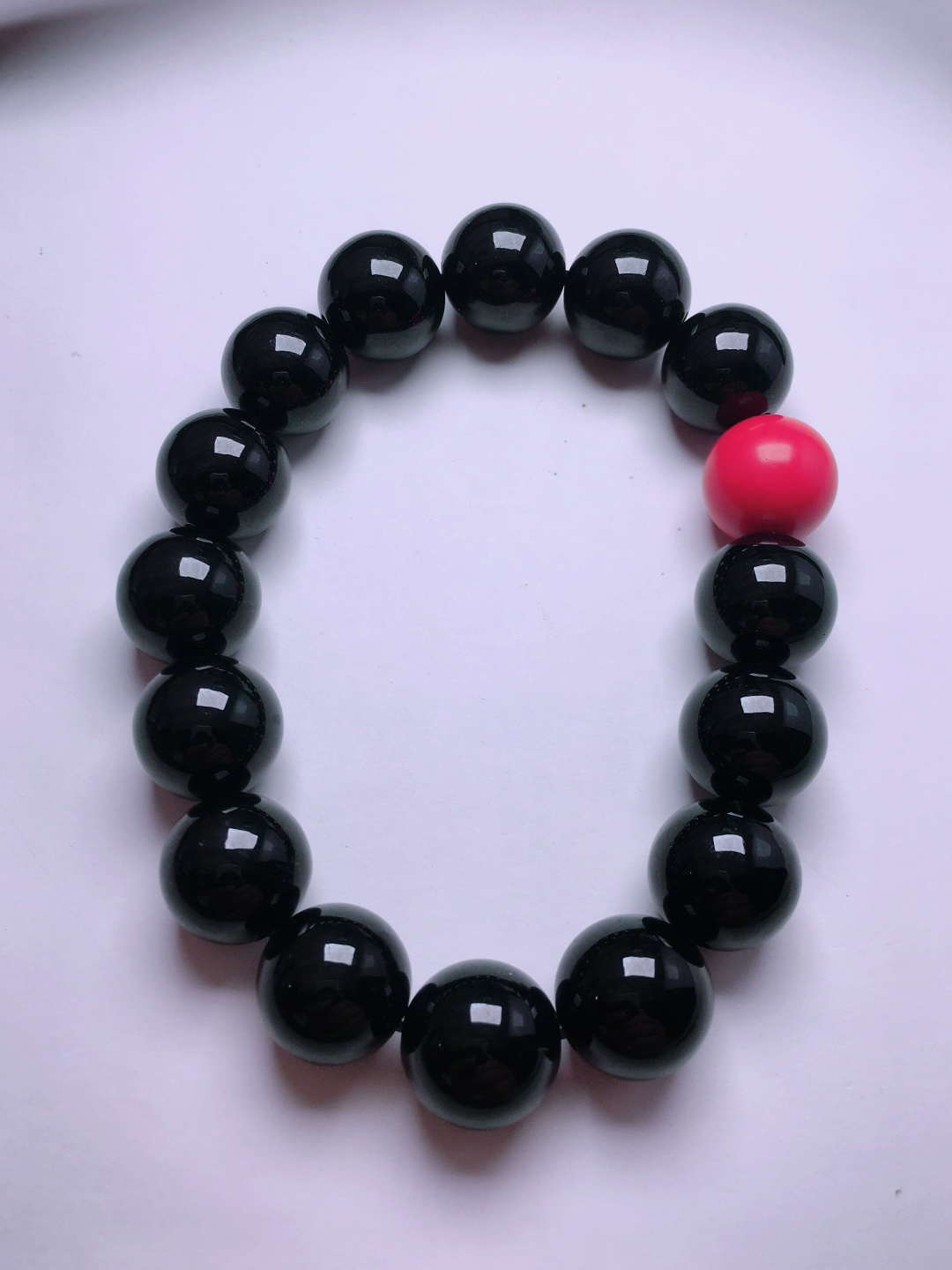 ️墨翠珠子手串，晶莹剔透，新颖时尚，13.7-14