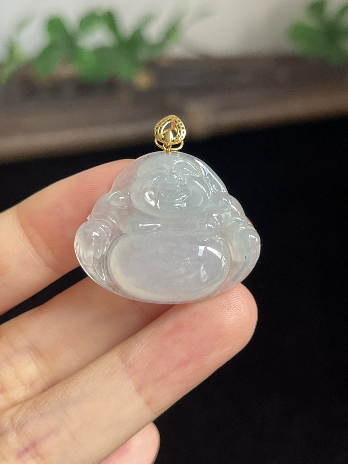 翡翠佛公，印记：G18K
