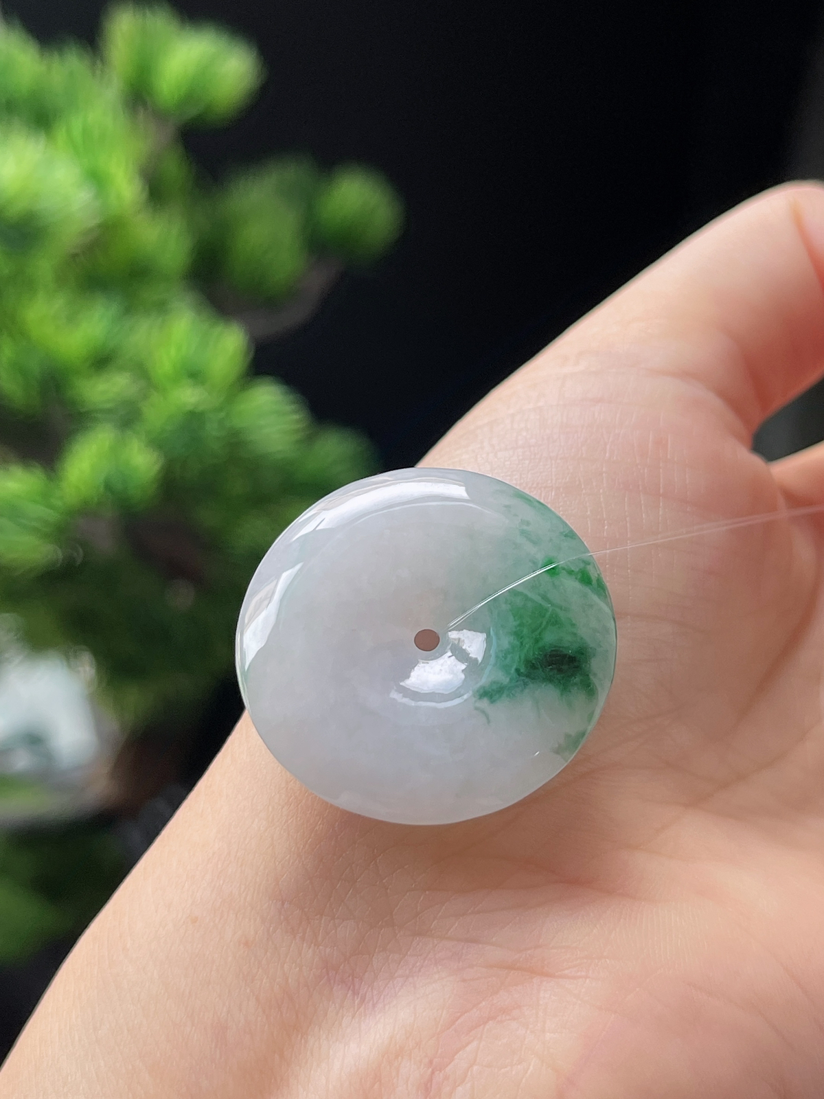翡翠飘花平安扣
