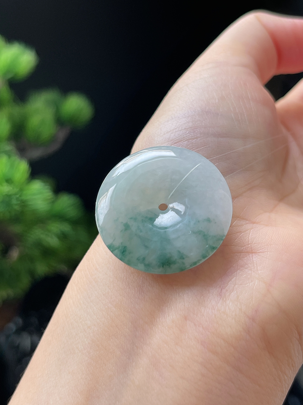 翡翠飘花平安扣