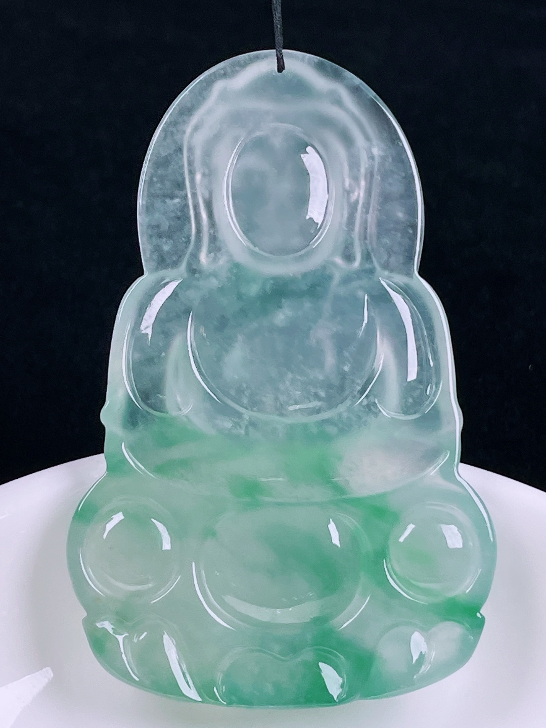 ️观音，老种起光 ，细底通透，尺寸：60.4/39/5.8mm0707