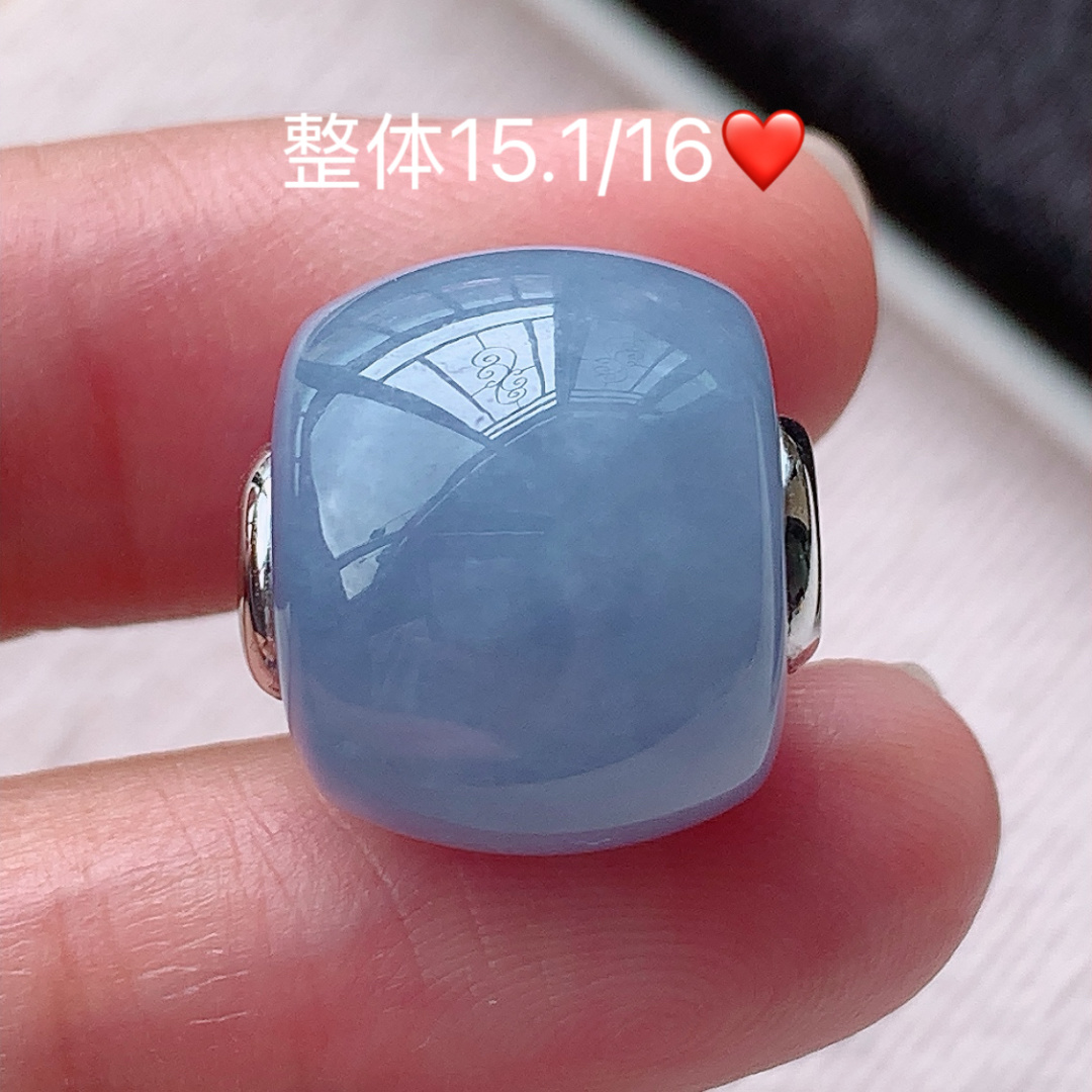 冰紫路路通吊坠 紫味浓郁，水润细腻，佩戴简单大方，15.1-16
