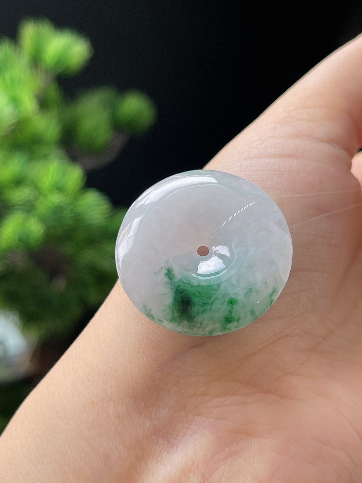翡翠飘花平安扣