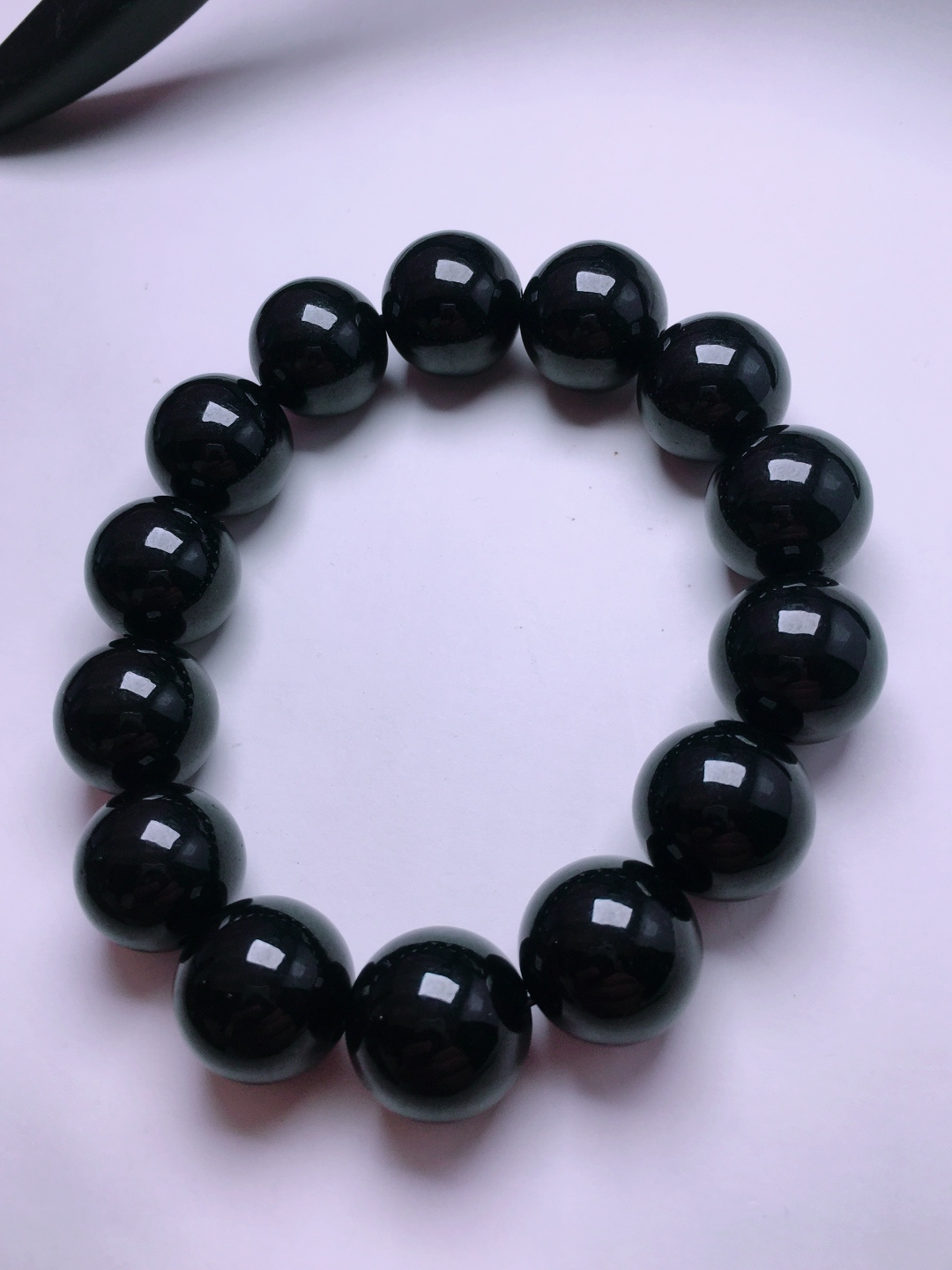 ️墨翠珠子手串，晶莹剔透，新颖时尚，15.3-15.8