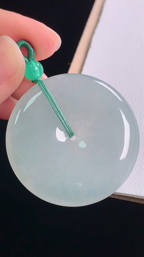 ️冰种平安扣，无裂，尺寸:38.6-6.0mm 3