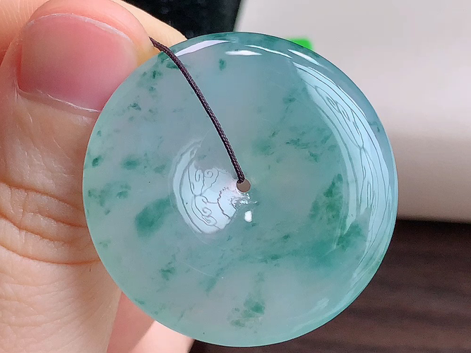 ️ 平安扣，无裂，尺寸34.4-6.0mm，包A附证书