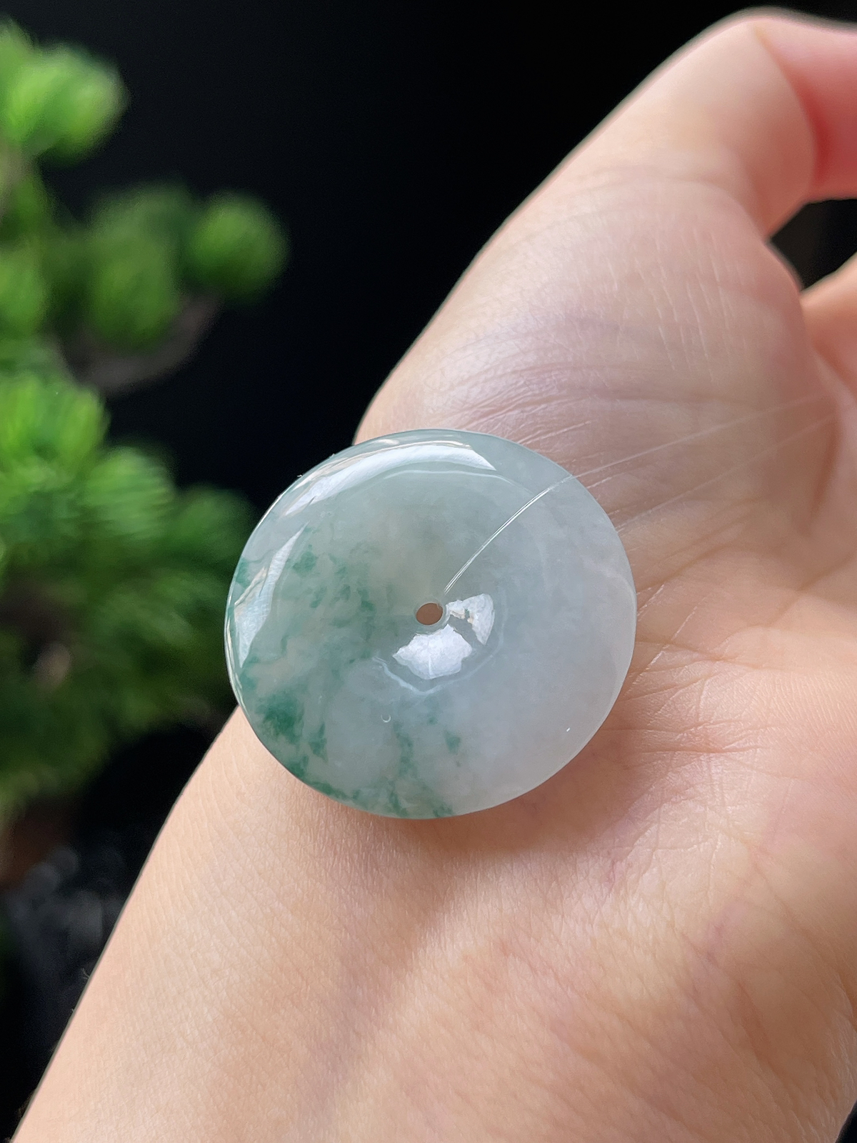 翡翠飘花平安扣