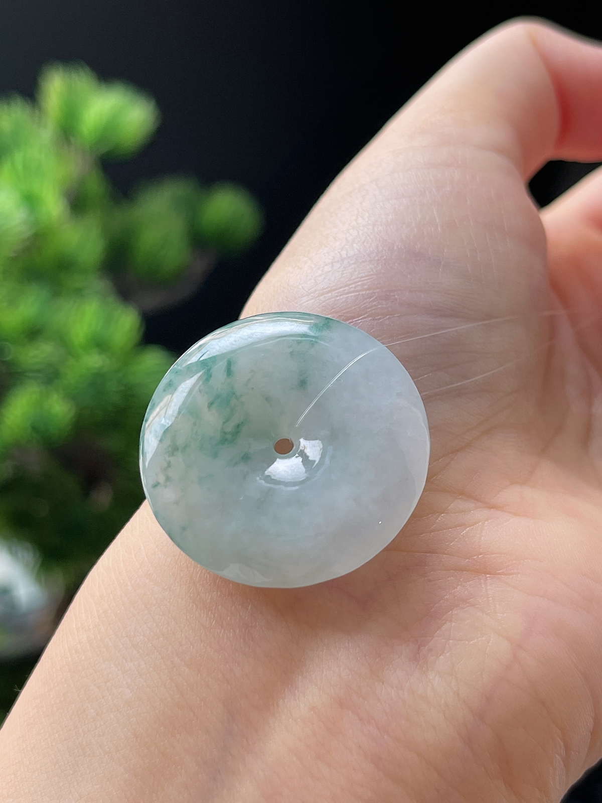 翡翠飘花平安扣