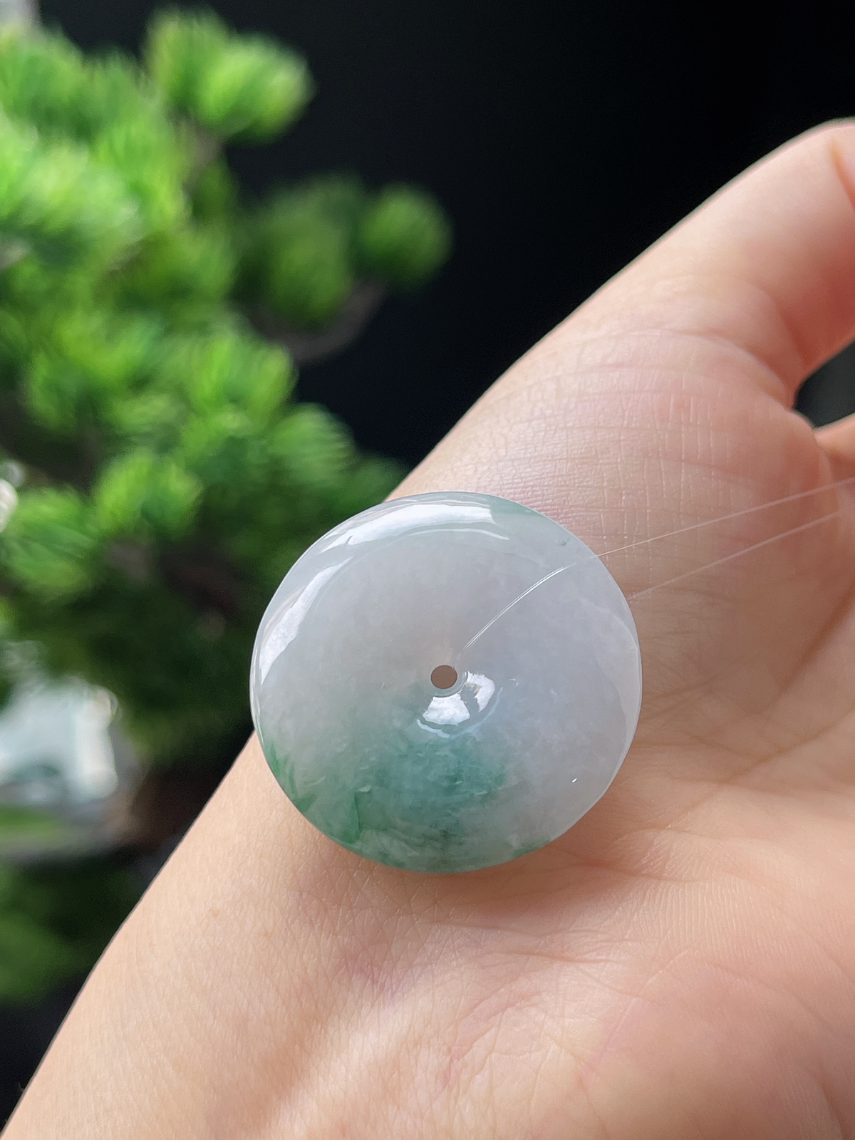翡翠飘花平安扣