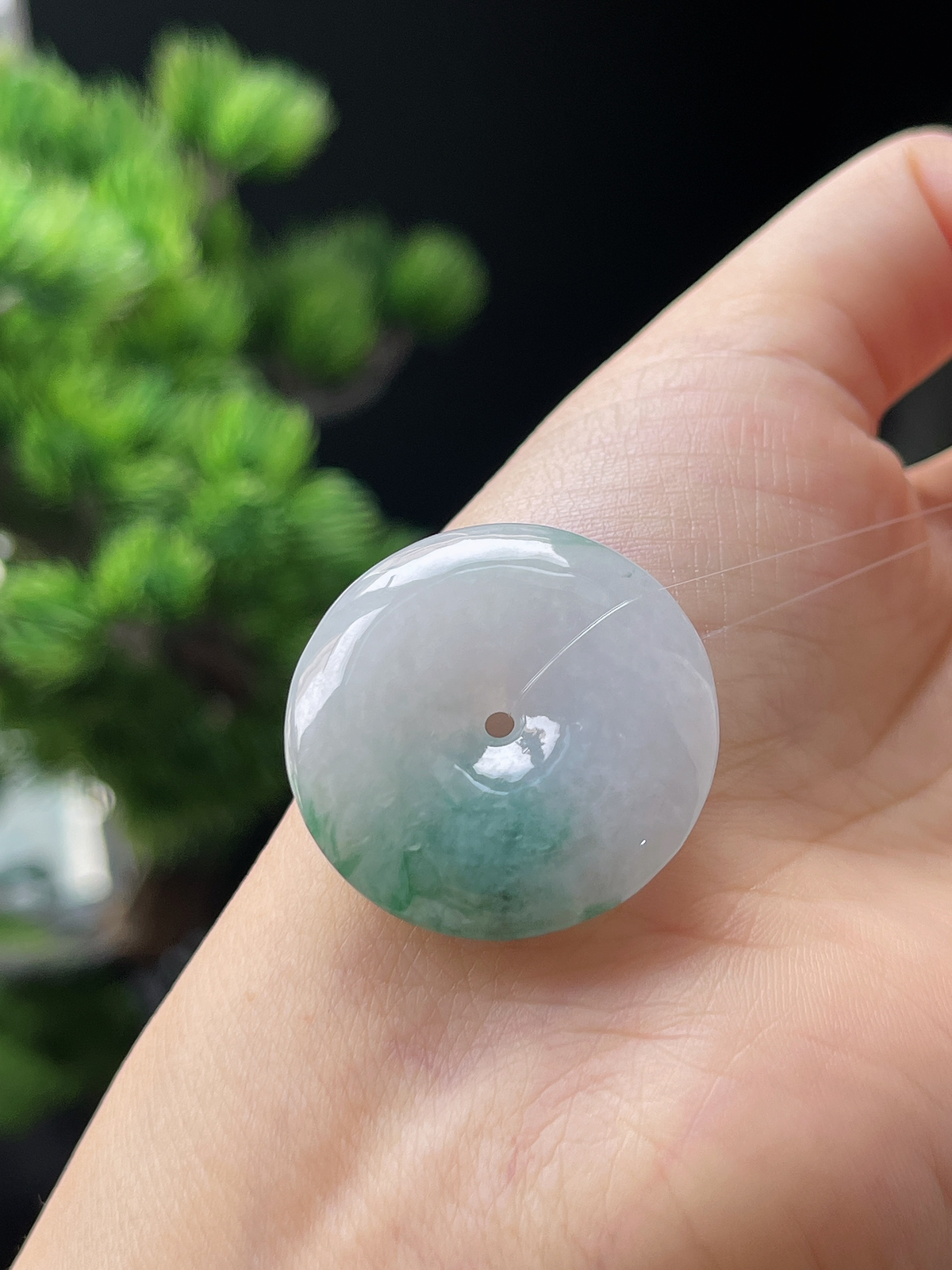 翡翠飘花平安扣