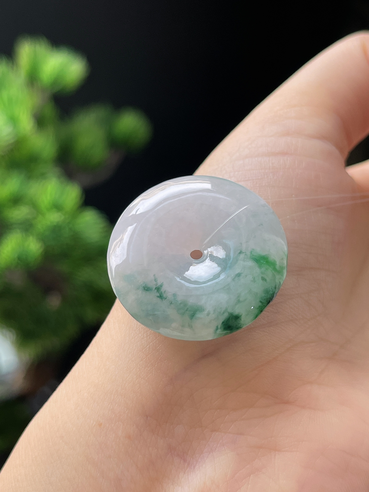翡翠飘花平安扣