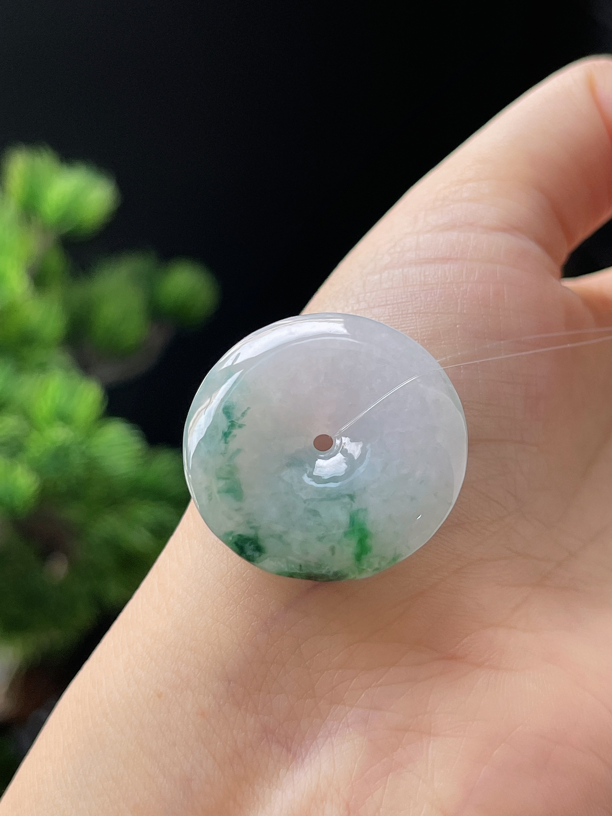 翡翠飘花平安扣