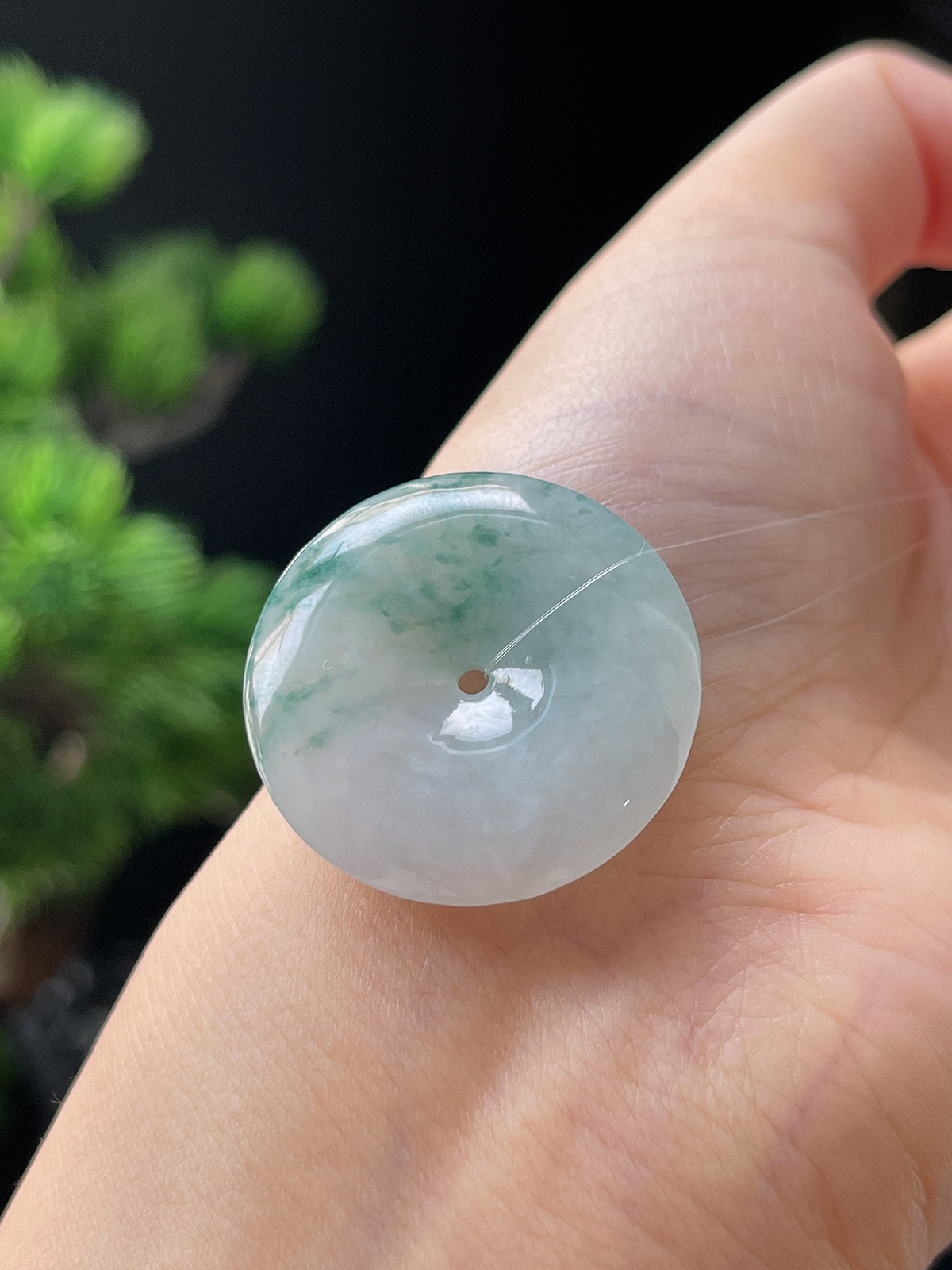 翡翠飘花平安扣