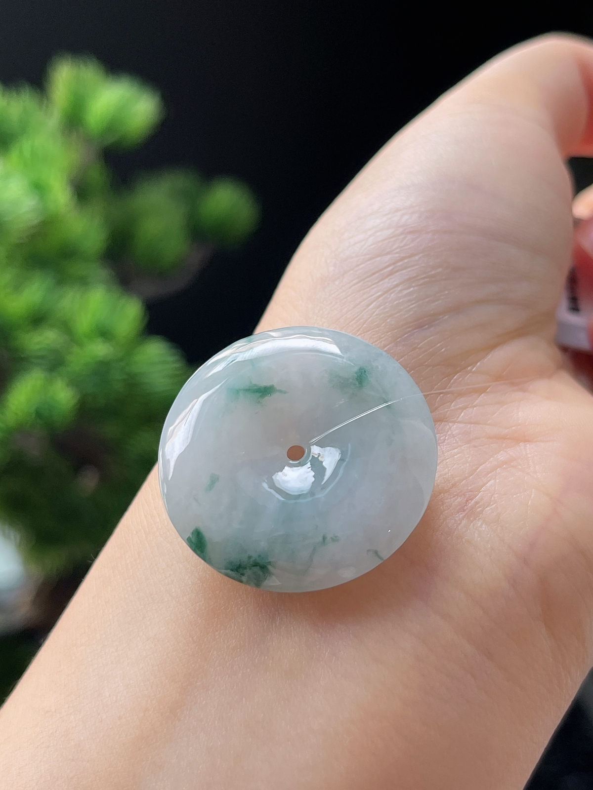 翡翠飘花平安扣