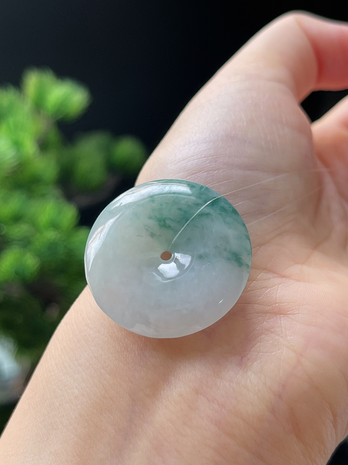 翡翠飘花平安扣