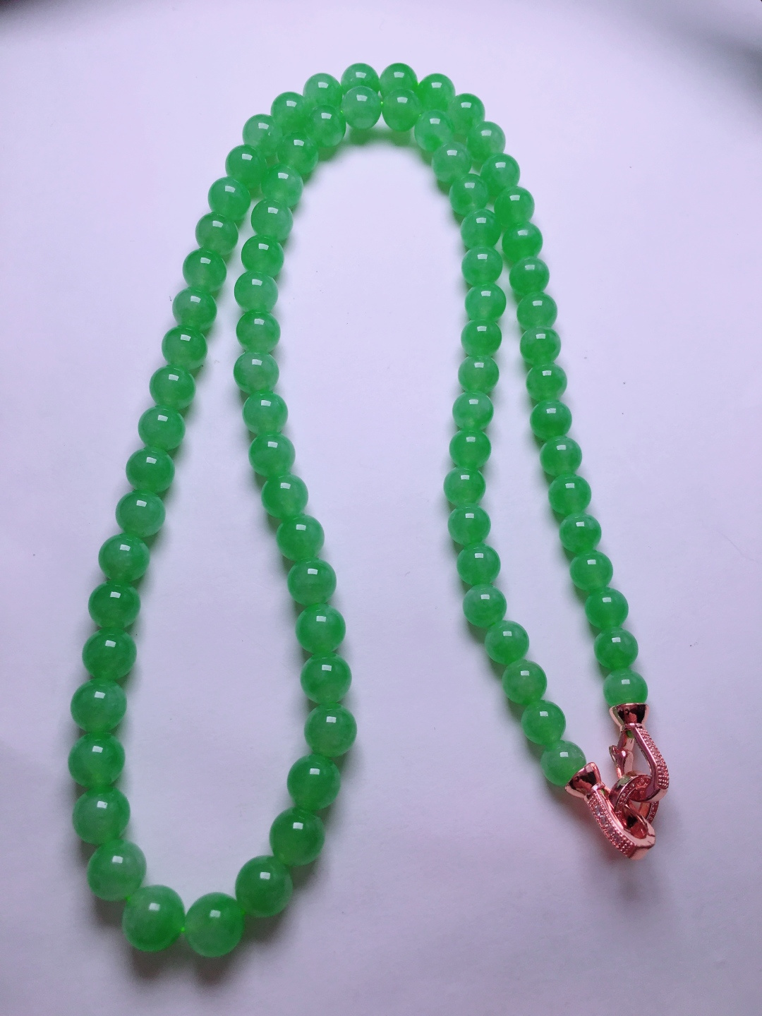 ️绿珠子项链，晶莹剔透，新颖时尚，6.5-8