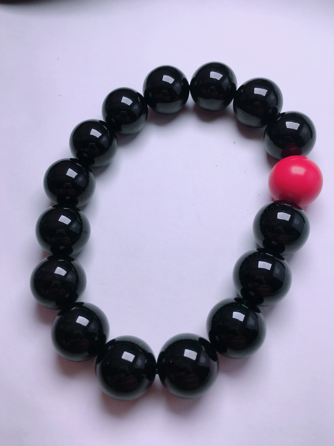 ️墨翠珠子手串，晶莹剔透，新颖时尚，13.7-14