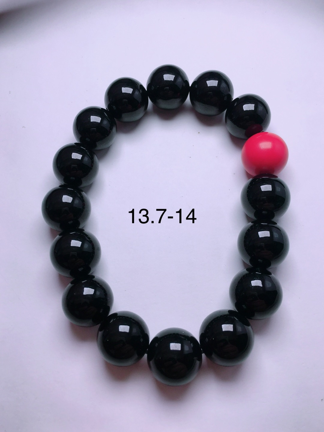 ️墨翠珠子手串，晶莹剔透，新颖时尚，13.7-14