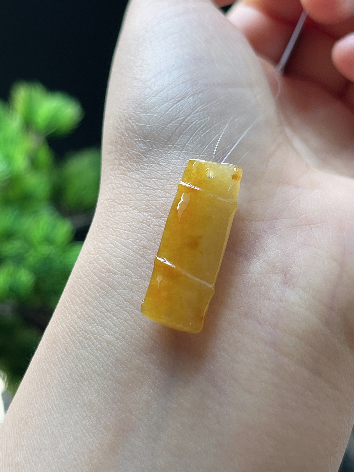 翡翠节节高黄翡挂件
