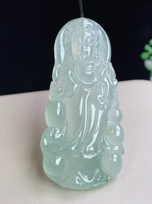 冰种观音，无裂，尺寸51.6-24.3-5.4mm，Q08hwa