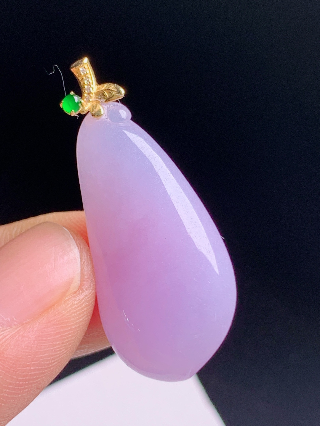 ️ 福瓜吊坠，胶感满满，紫色浓郁柔和，福瓜寓意福禄绵长，精致秀气 裸石28.9-14.3-4.9 整体35.2 52