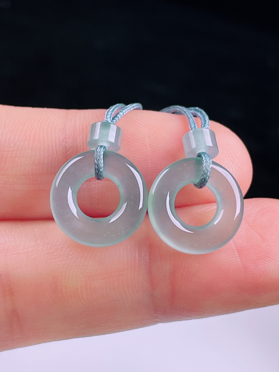 ️白冰耳坠，老种起光，细底通透，尺寸：裸石13.2/3mm0708