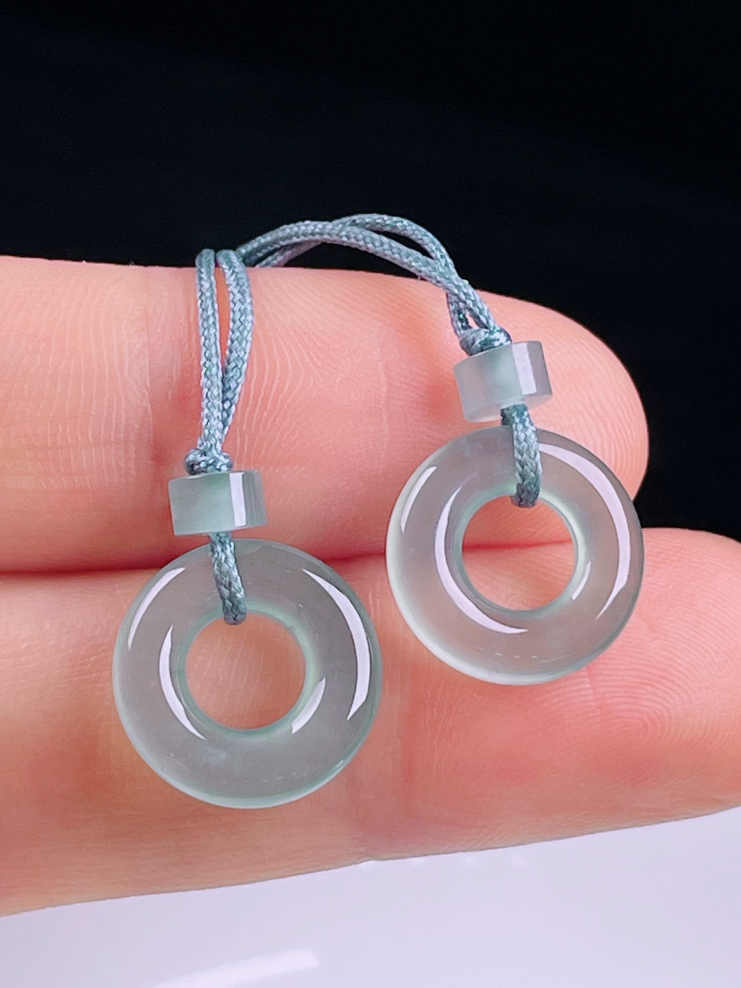 ️白冰耳坠，老种起光，细底通透，尺寸：裸石13.2/3mm0708