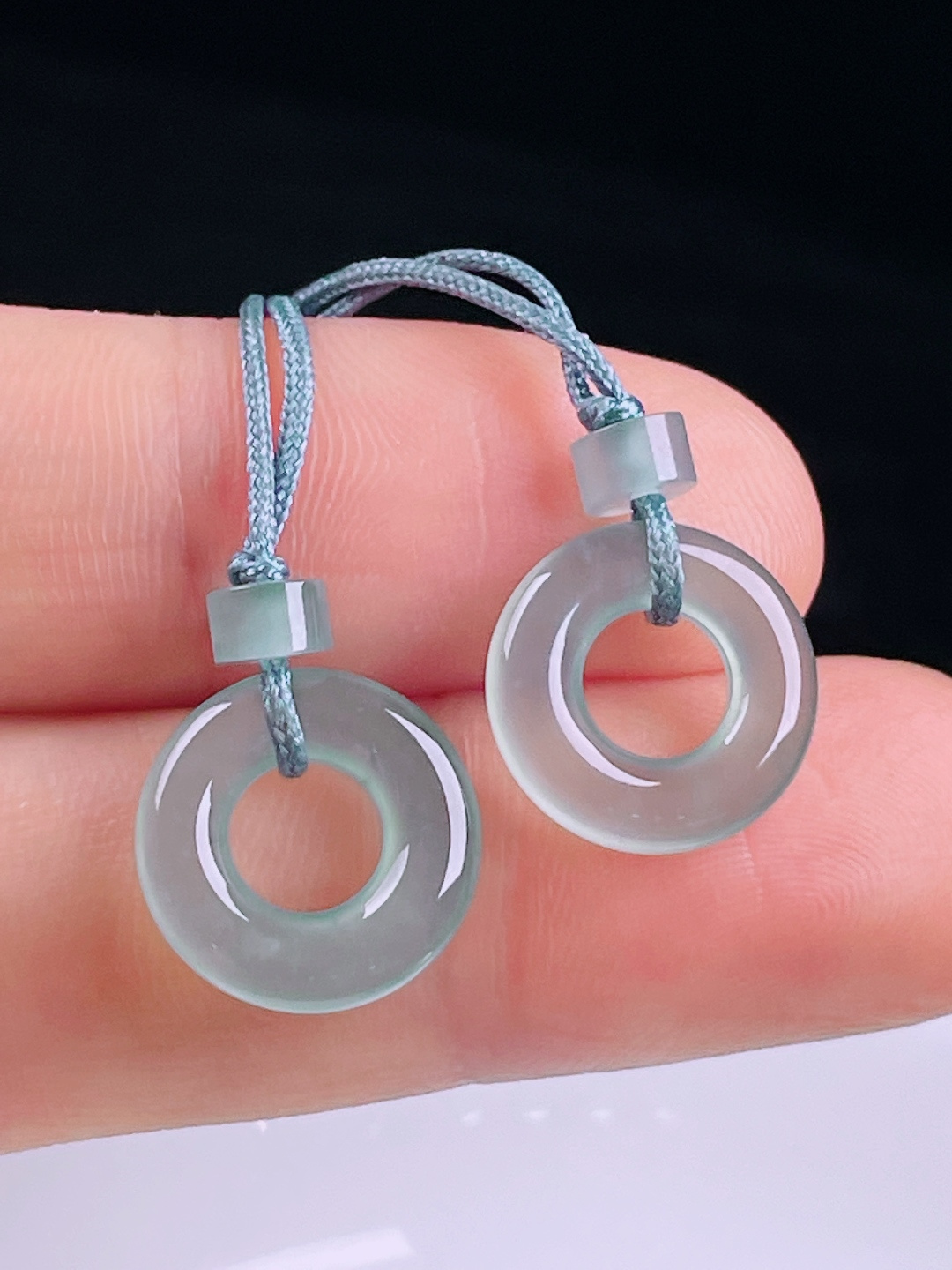 ️白冰耳坠，老种起光，细底通透，尺寸：裸石13.2/3mm0708