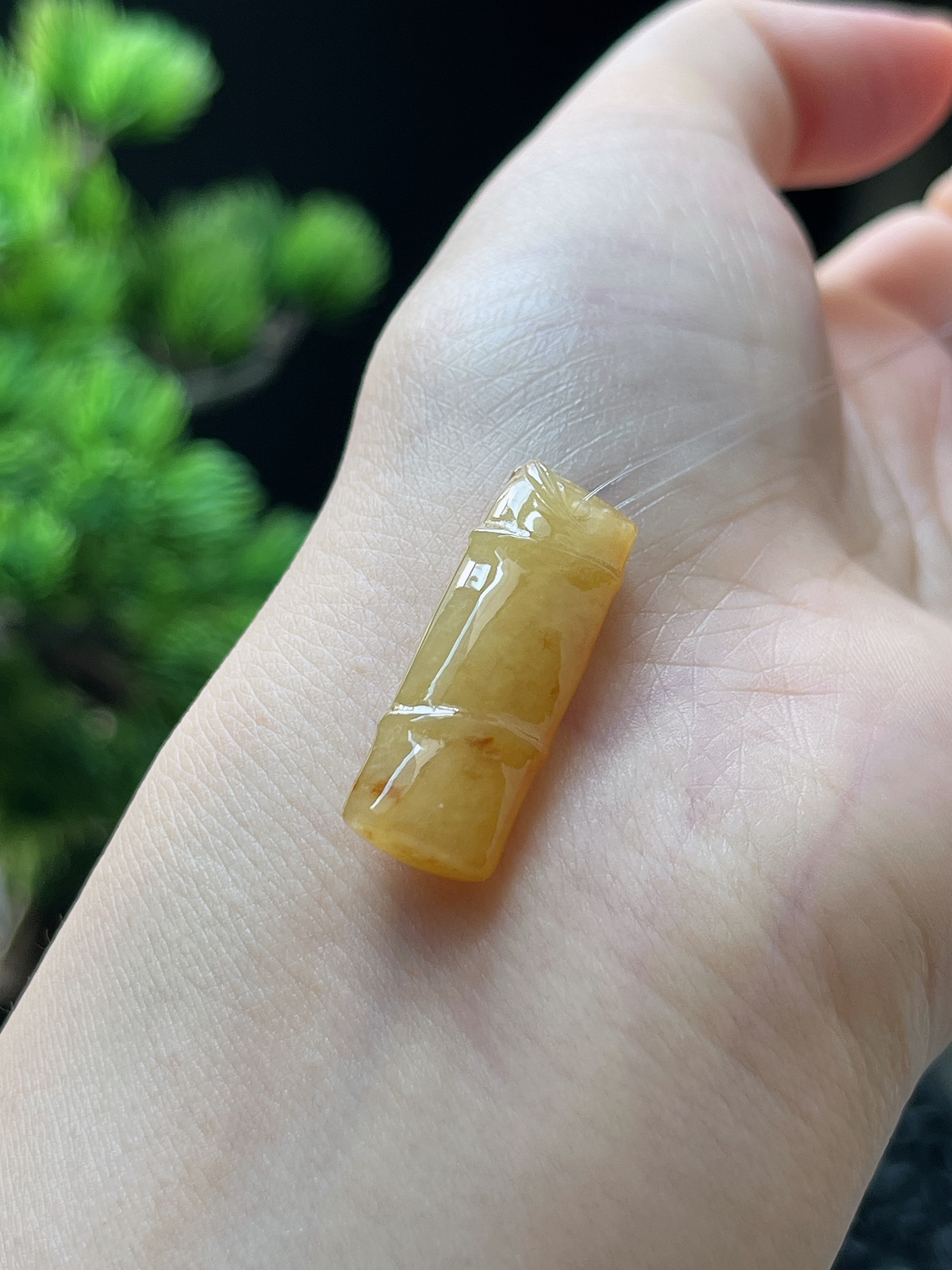 翡翠节节高黄翡挂件