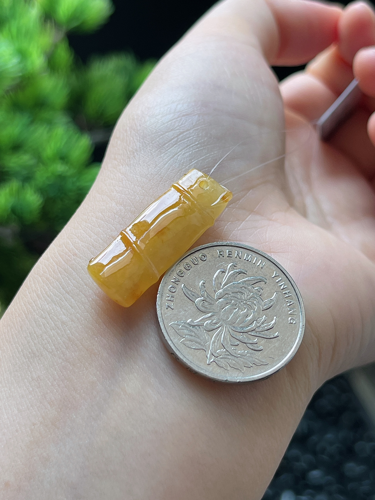 翡翠节节高黄翡挂件
