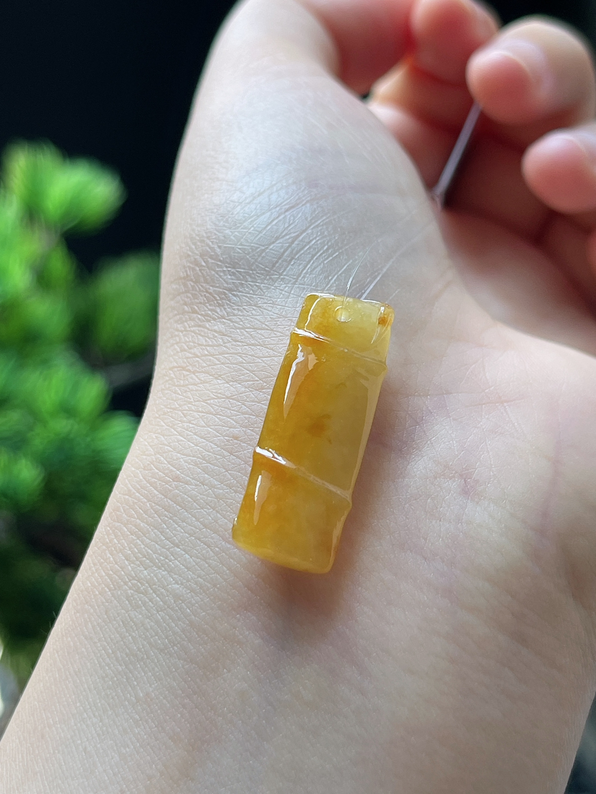 翡翠节节高黄翡挂件