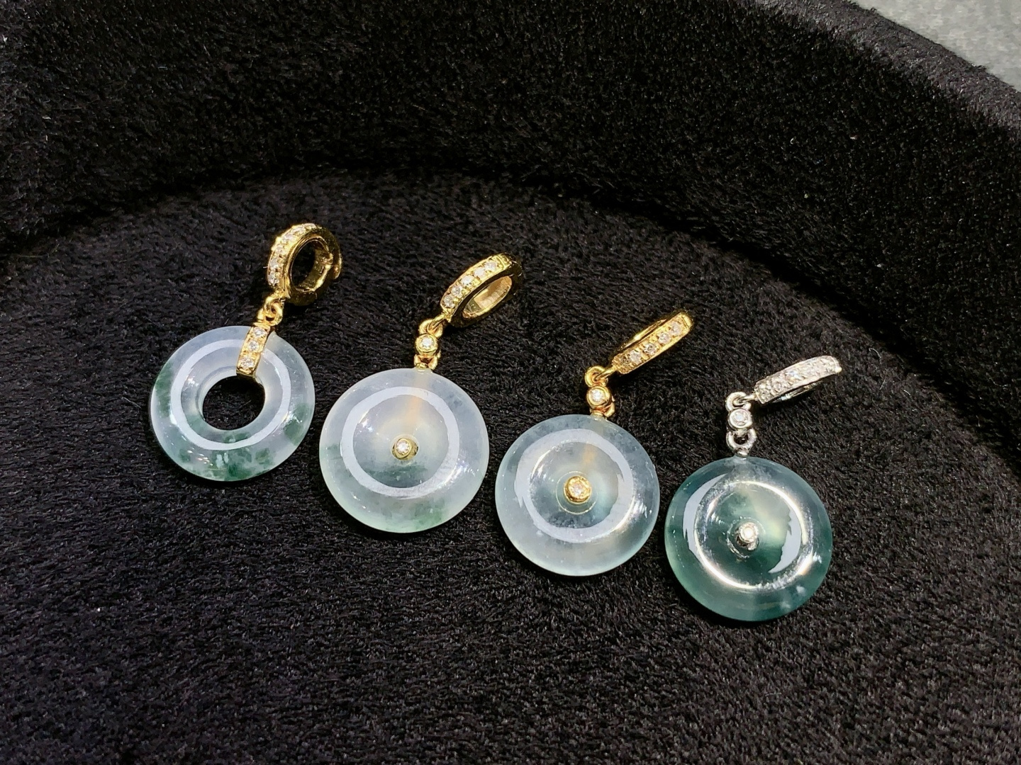 冰飘花平安扣吊坠  水灵起光 很细腻，9.7-2.7