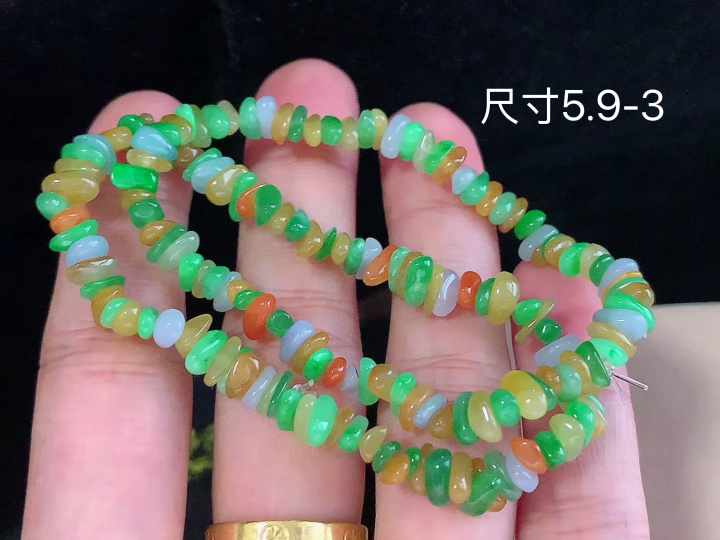 多彩手串一条  尺寸，5.9-3
